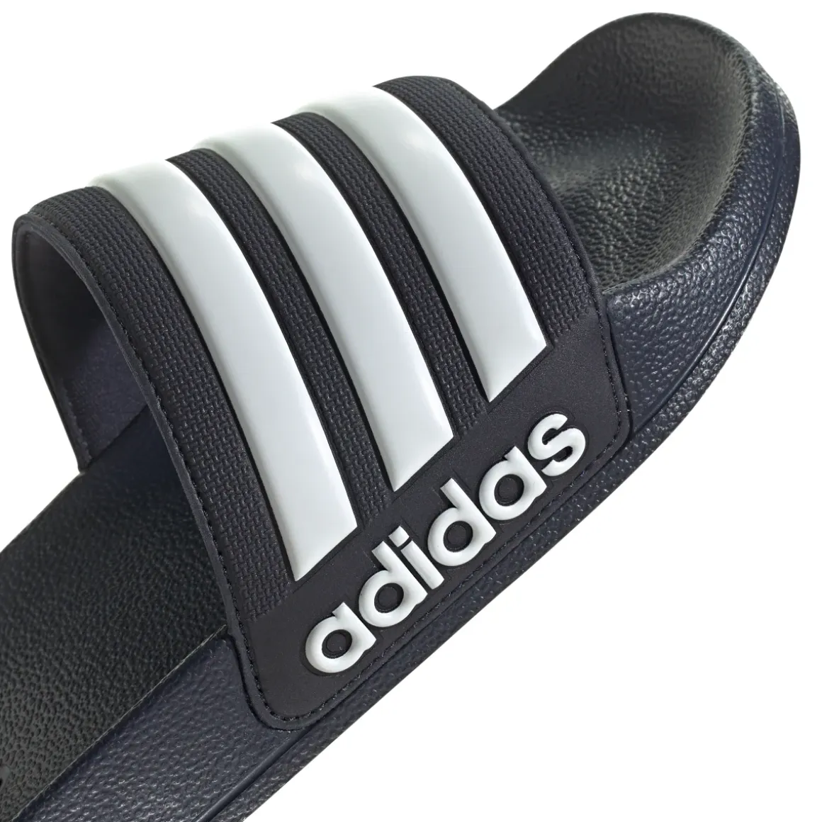 Ciabatte blu in gomma con strisce a contrasto Adidas Adilette Shower