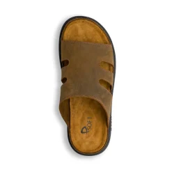 Ciabatte casual comfort Marroni da Uomo in Pelle P Soft