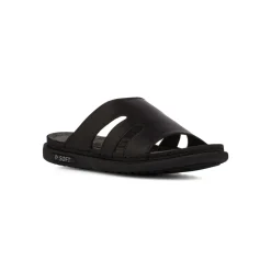 Ciabatte Casual Comfort Nere da Uomo in Pelle P Soft