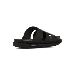 Ciabatte Casual Comfort Nere da Uomo in Pelle P Soft