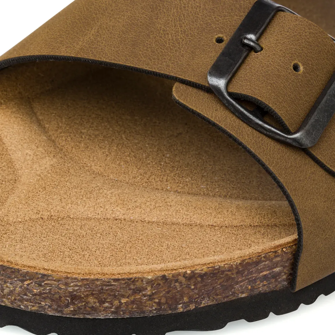Ciabatte casual marroni da Uomo con fibbie Riflessi Urbani