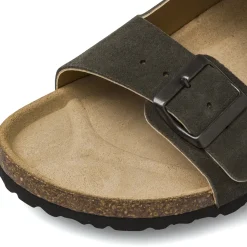 Ciabatte casual verdi da Uomo effetto scamosciato Riflessi Urbani