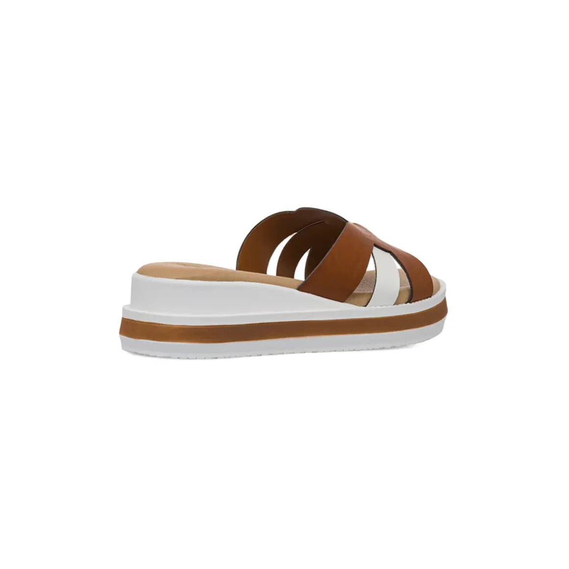 Ciabatte Comfort da Donna marroni con inserto incrociato in contrasto P Soft