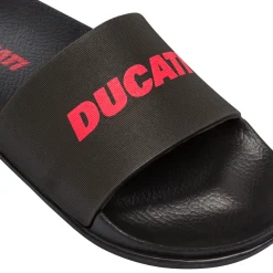 Ciabatte da Ragazzo Nere con Fascia Logo Rosso Ducati
