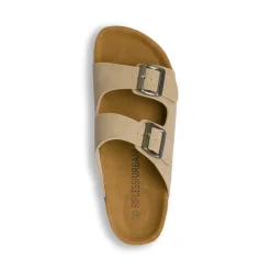 Ciabatte da Uomo beige con sottopiede in pelle Riflessi Urbani
