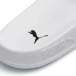 Ciabatte da uomo bianche con logo a contrasto Puma Leadcat