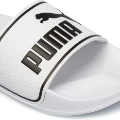 Ciabatte da uomo bianche con logo a contrasto Puma Leadcat