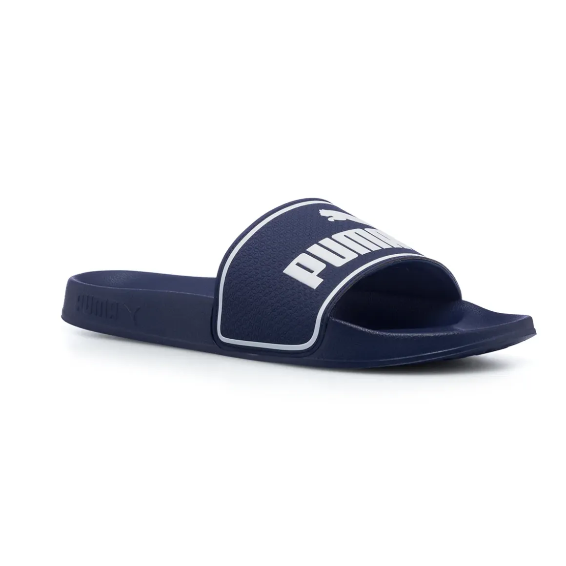 Ciabatte da uomo blu con logo a contrasto Puma Leadcat