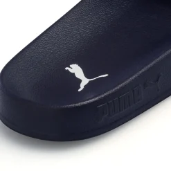 Ciabatte da uomo blu con logo a contrasto Puma Leadcat