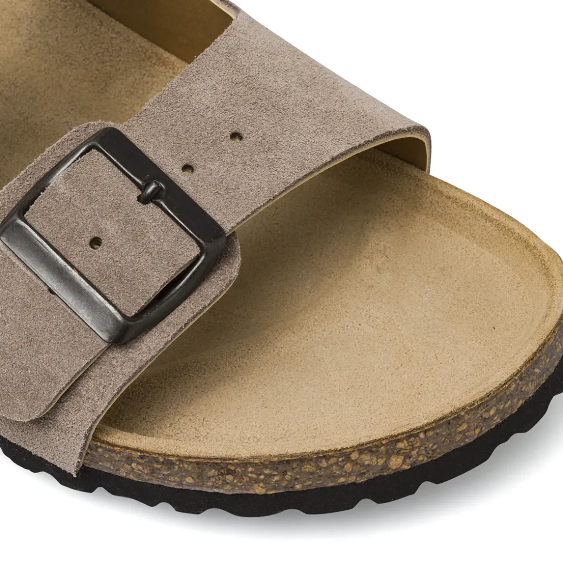 Ciabatte da Uomo taupe effetto scamosciato con fibbie Riflessi Urbani