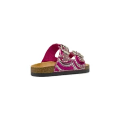 Ciabatte fucsia da Ragazza con ricamo di perline Dieci Baci