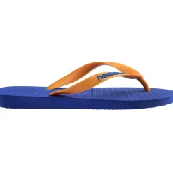 Ciabatte infradito bicolore blu e arancioni da Uomo con logo Havaianas