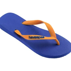 Ciabatte infradito bicolore blu e arancioni da Uomo con logo Havaianas