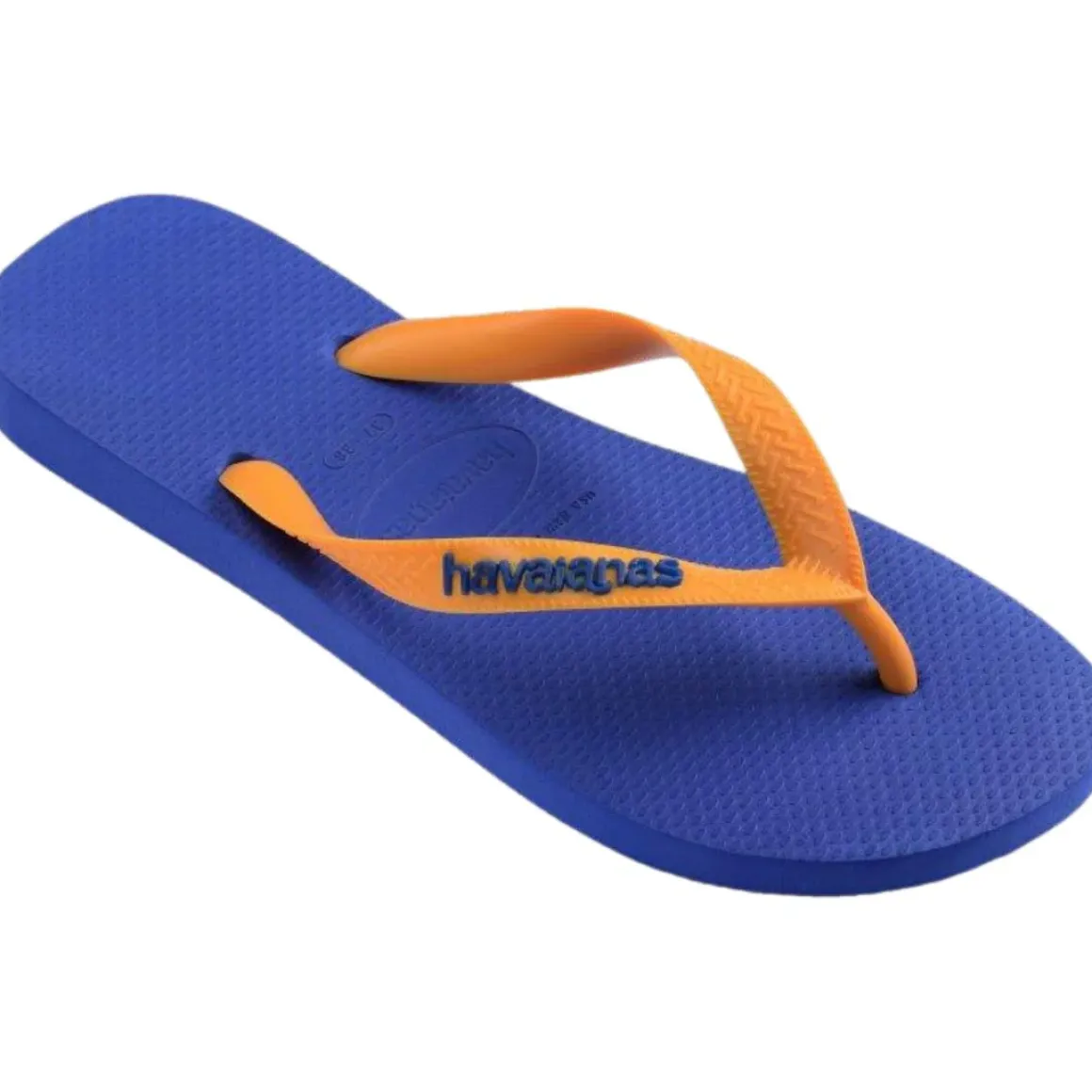 Ciabatte infradito bicolore blu e arancioni da Uomo con logo Havaianas