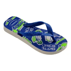 Ciabatte infradito blu da Bambino con decorazioni suola Havaianas