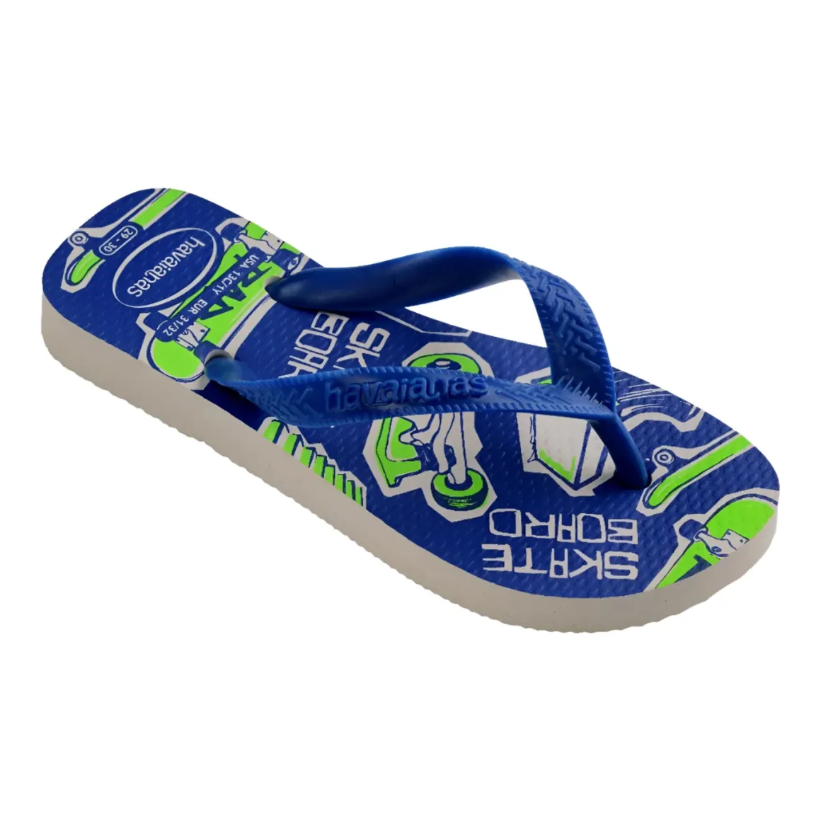 Ciabatte infradito blu da Bambino con decorazioni suola Havaianas