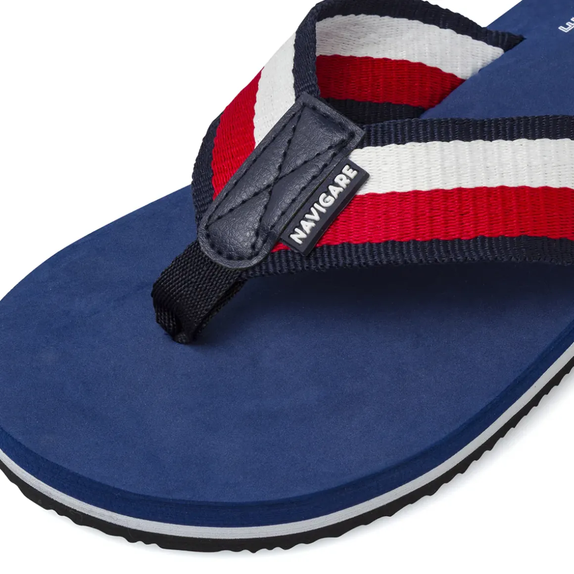 Ciabatte infradito blu da Uomo con fasce a righe colorate Navigare