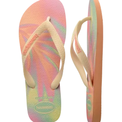 Ciabatte Infradito da Donna Arancioni con fantasia tropicale Havaianas