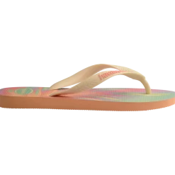Ciabatte Infradito da Donna Arancioni con fantasia tropicale Havaianas
