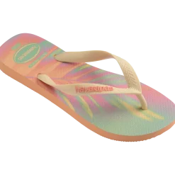 Ciabatte Infradito da Donna Arancioni con fantasia tropicale Havaianas