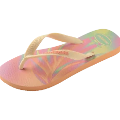 Ciabatte Infradito da Donna Arancioni con fantasia tropicale Havaianas