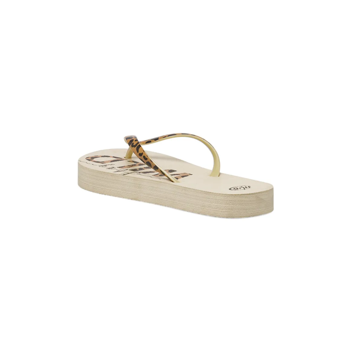 Ciabatte infradito da Donna beige con inserto animalier Griff