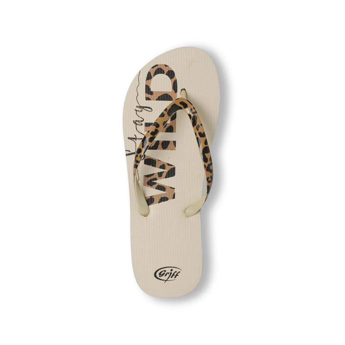 Ciabatte infradito da Donna beige con inserto animalier Griff