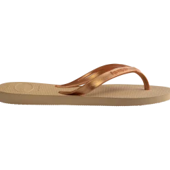 Ciabatte infradito da Donna color oro metallizzato e beige Havaianas