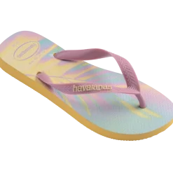 Ciabatte Infradito da Donna Gialle con stampa tropicale Havaianas