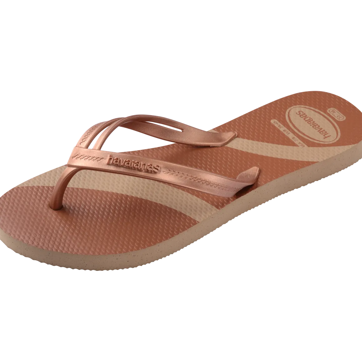 Ciabatte infradito da Donna marroni e oro Havaianas Elegance Print