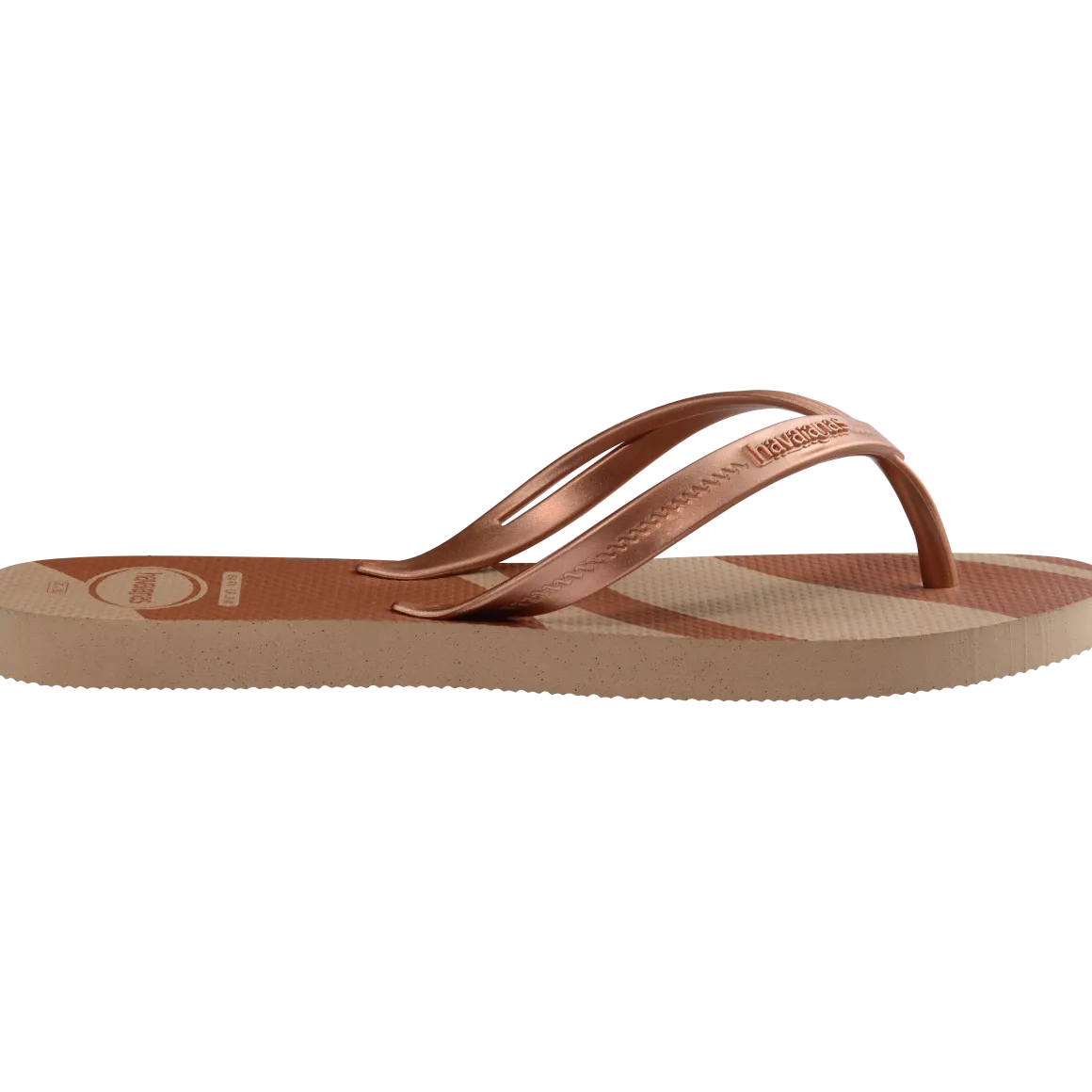 Ciabatte infradito da Donna marroni e oro Havaianas Elegance Print