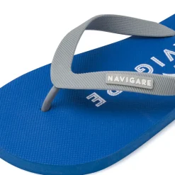 Ciabatte infradito da Uomo Blu con logo bianco e fasce grigie Navigare