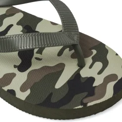 Ciabatte infradito da Uomo verdi con fantasia camouflage De Fonseca