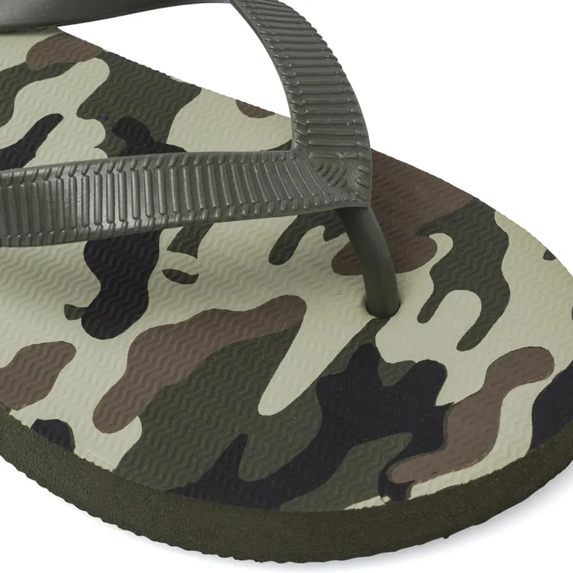 Ciabatte infradito da Uomo verdi con fantasia camouflage De Fonseca