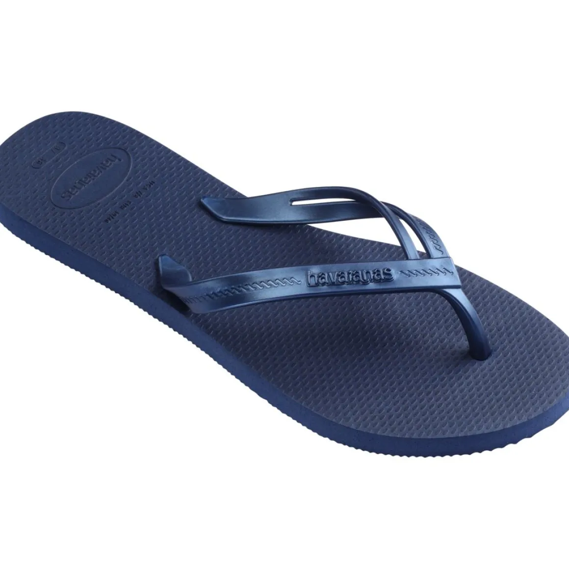Ciabatte infradito Donna blu con fasce effetto metallizzato Havaianas
