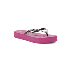 Ciabatte infradito fucsia da Donna con stampa zebrata e platform Griff