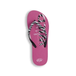 Ciabatte infradito fucsia da Donna con stampa zebrata e platform Griff