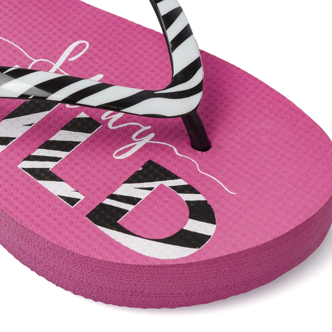 Ciabatte infradito fucsia da Donna con stampa zebrata e platform Griff