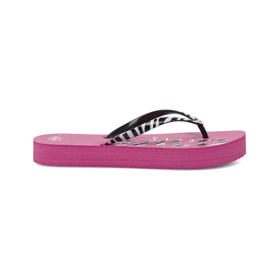 Ciabatte infradito fucsia da Donna con stampa zebrata e platform Griff
