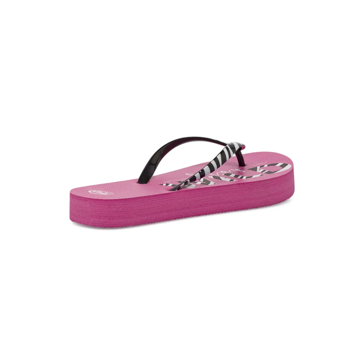Ciabatte infradito fucsia da Donna con stampa zebrata e platform Griff