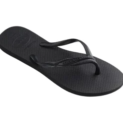 Ciabatte infradito nere da Donna con logo in rilievo Havaianas