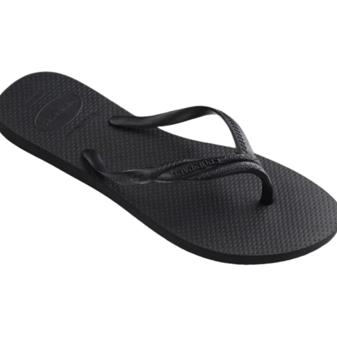 Ciabatte infradito nere da Donna con logo in rilievo Havaianas