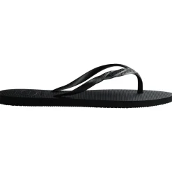 Ciabatte infradito nere da Donna con logo in rilievo Havaianas