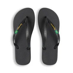 Ciabatte infradito nere da Uomo con logo bandiera Brasile Ipanema Brasil