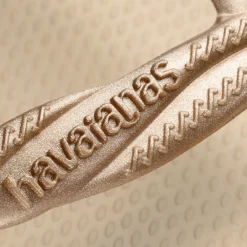 Ciabatte infradito oro e beige da Donna con logo Havaianas