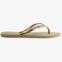 Ciabatte infradito oro e beige da Donna con logo Havaianas