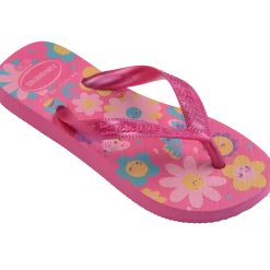 Ciabatte Infradito Rosa Bambina in gomma con stampa floreale Havaianas