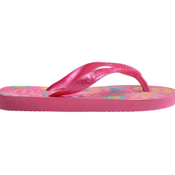 Ciabatte Infradito Rosa Bambina in gomma con stampa floreale Havaianas