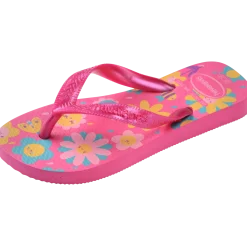 Ciabatte Infradito Rosa Bambina in gomma con stampa floreale Havaianas