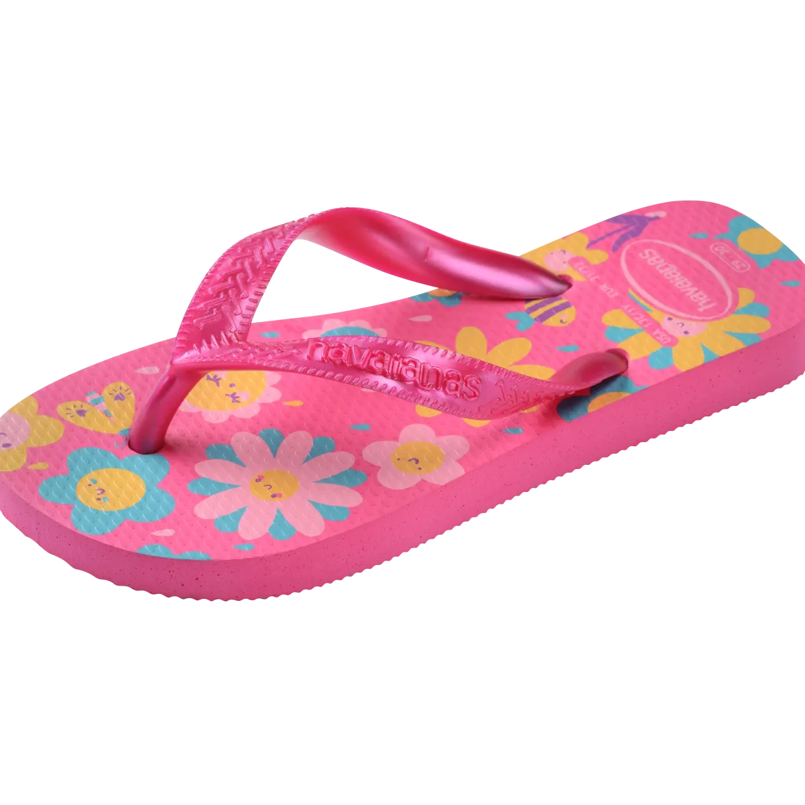 Ciabatte Infradito Rosa Bambina in gomma con stampa floreale Havaianas